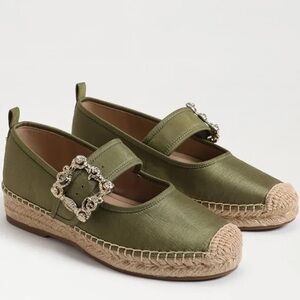 Sam Edelman Espadrille Flats with Rhinestone Buckle